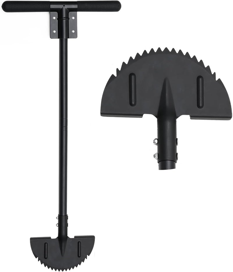 Oliynedy Lawn Edger Tool, Manual Grass Edger Long Handle 36 inch, Steel Hand Saw-Tooth Border Half Moon Edger Shovel for Yard, Garden, Landscaping, Sidewalk, Cable Burying - Image 1